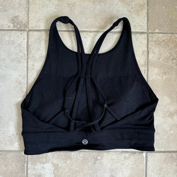 Lululemon Ride & Reflect Black Sports Bra - Size 6 - Picture 6 of 6